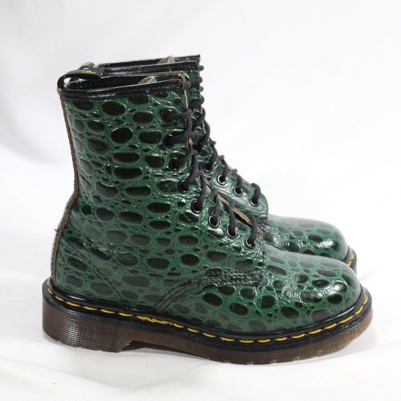 Dr. Martens Shoes - VTG DR. MARTENS Made In England Leather Croc Boots